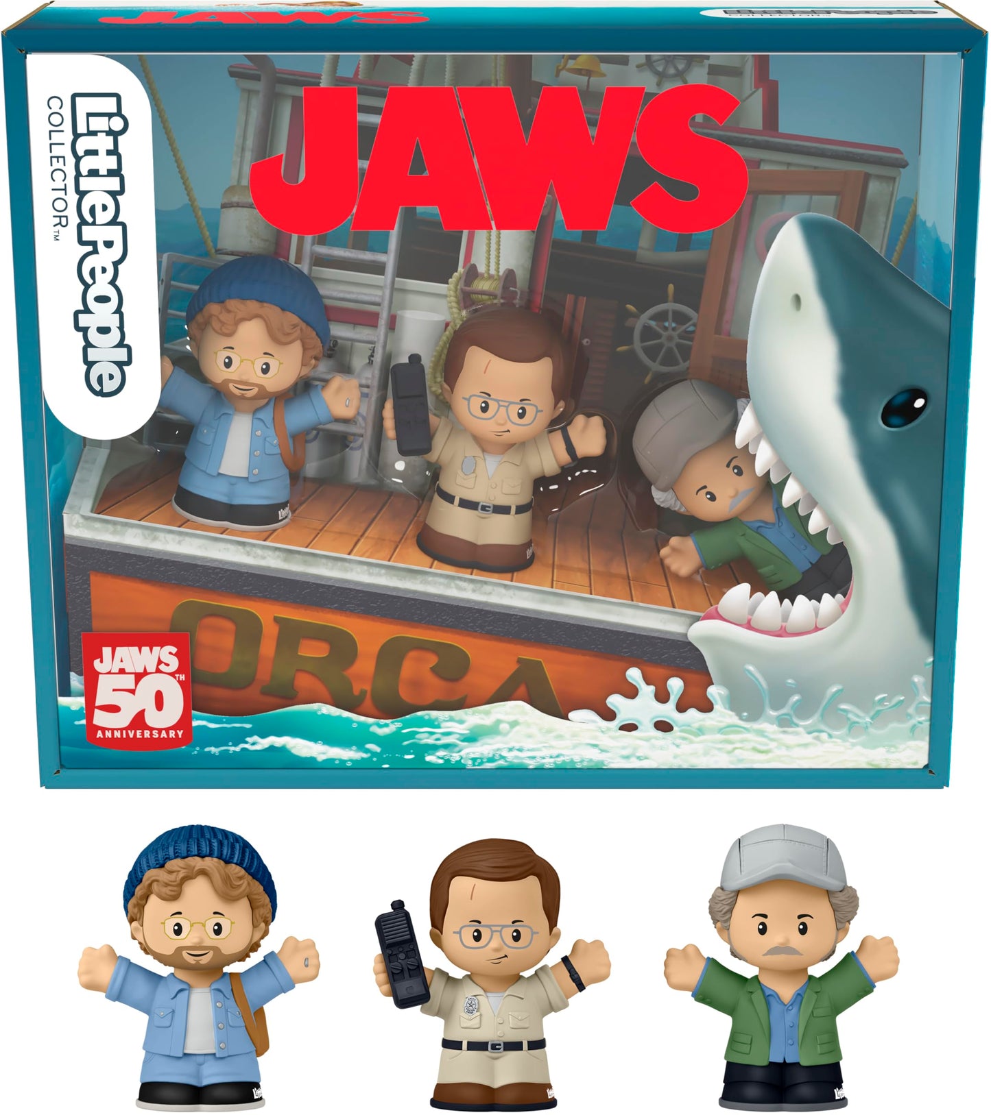 Little People COLLECTOR Jaws Movie Special Edition Set – 3 Figures Display