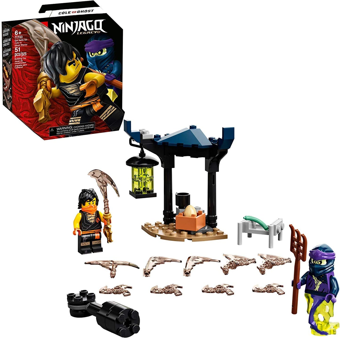 LEGO NINJAGO Epic Battle Set – Cole vs Ghost Warrior 71733 (51 Pieces)