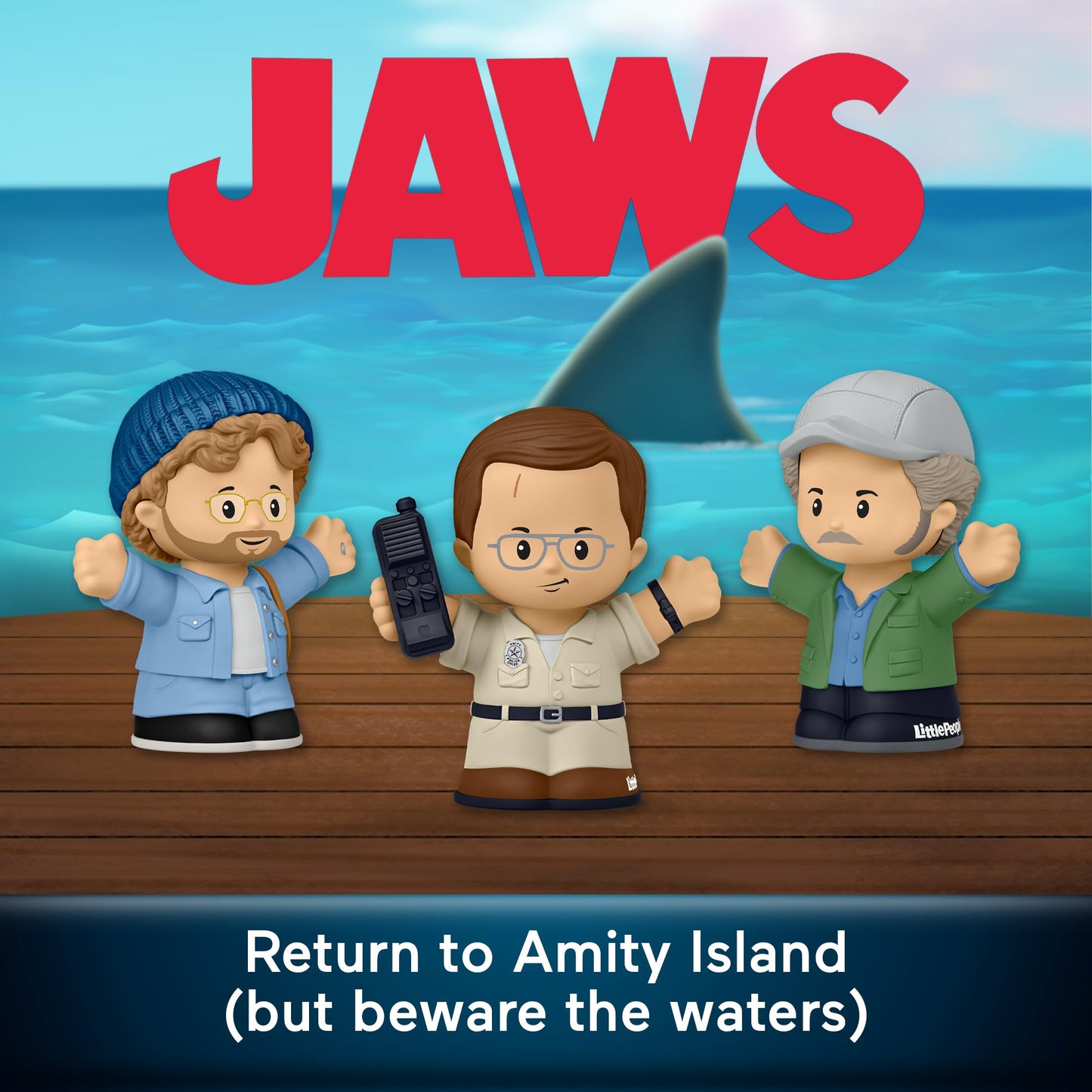Little People COLLECTOR Jaws Movie Special Edition Set – 3 Figures Display