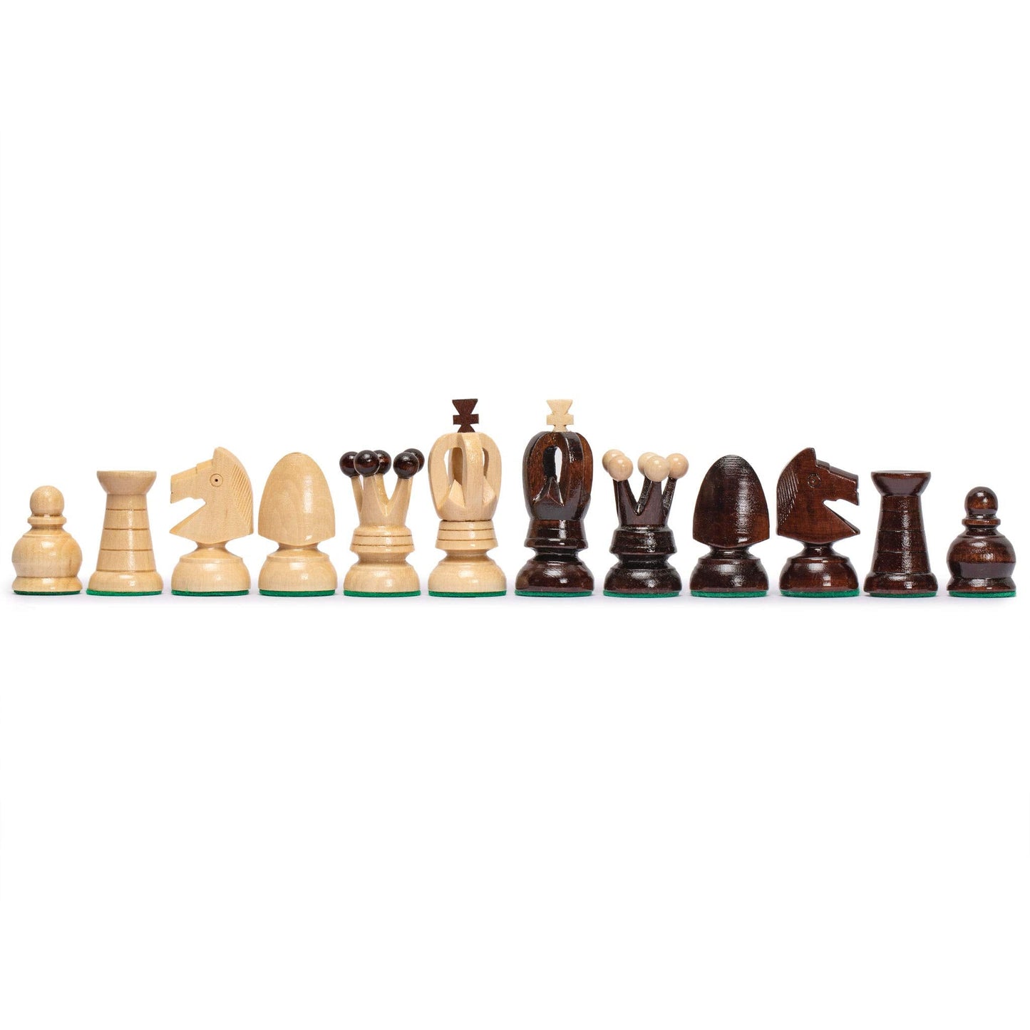 Husaria European International Chess Set — 18-Inch Folding Board and Handcrafted Sycamore Pieces