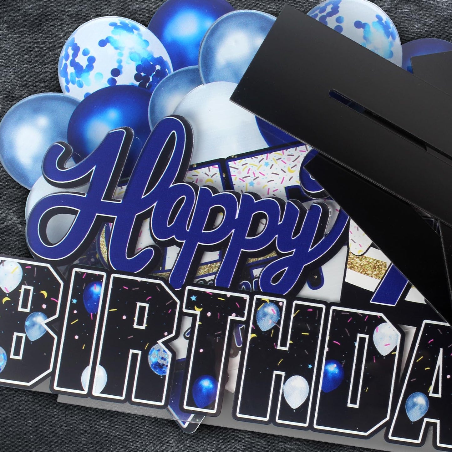LINGTEER 21st Birthday Blue Acrylic Table Topper Centerpieces – Set of 3