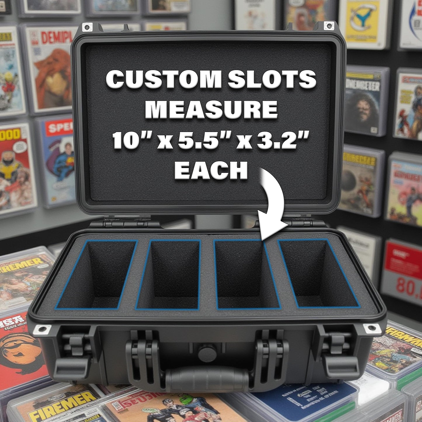 CASEMATIX Graded Card Case Pro Edition – Waterproof Box for 120+ Graded Cards