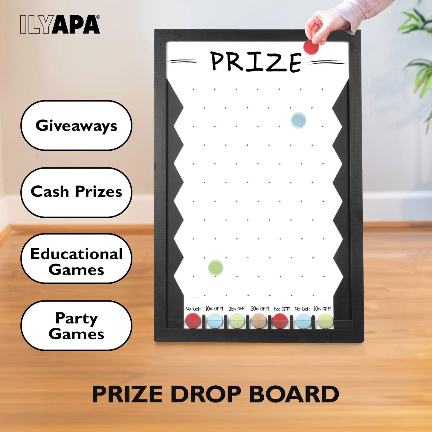 Ilyapa Prize Drop Board Large 24x36 in – Trade Show Booth Games & Giveaways