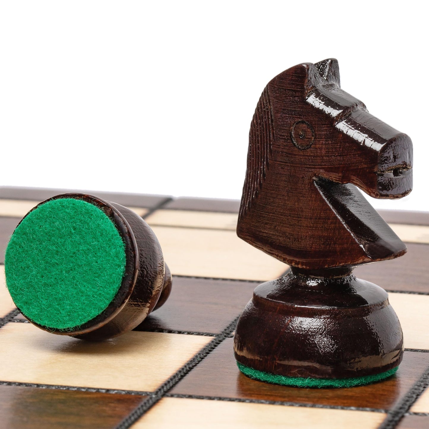 Husaria European International Chess Set — 18-Inch Folding Board and Handcrafted Sycamore Pieces