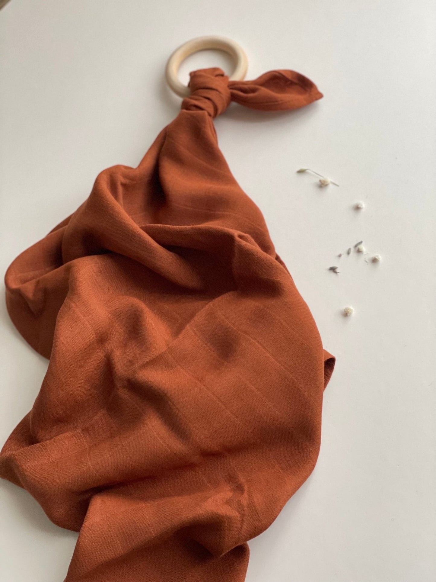 Teether Muslin Lovey Teething Ring