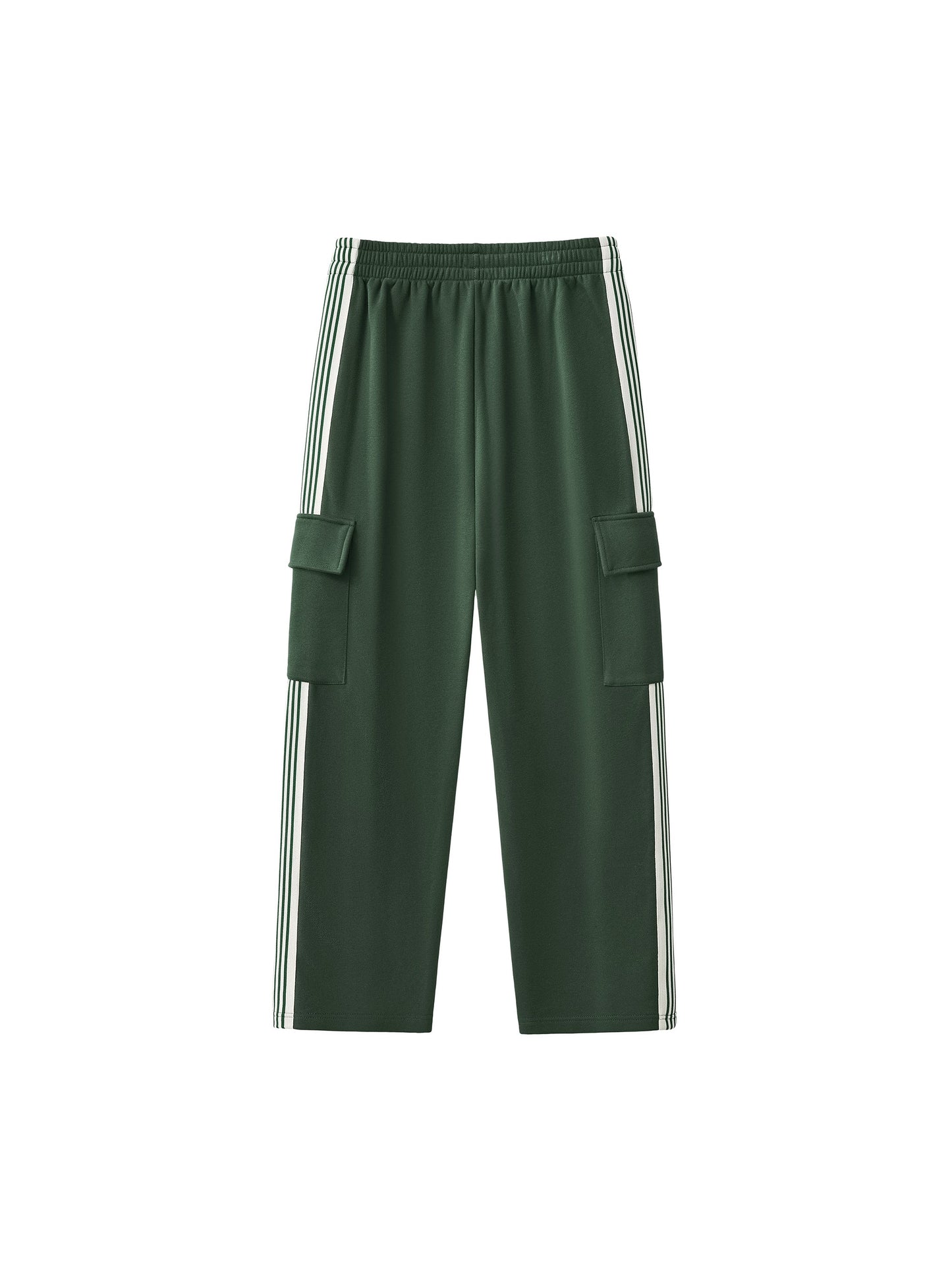 Side Stripe Straight-Leg Tracksuit Bottoms