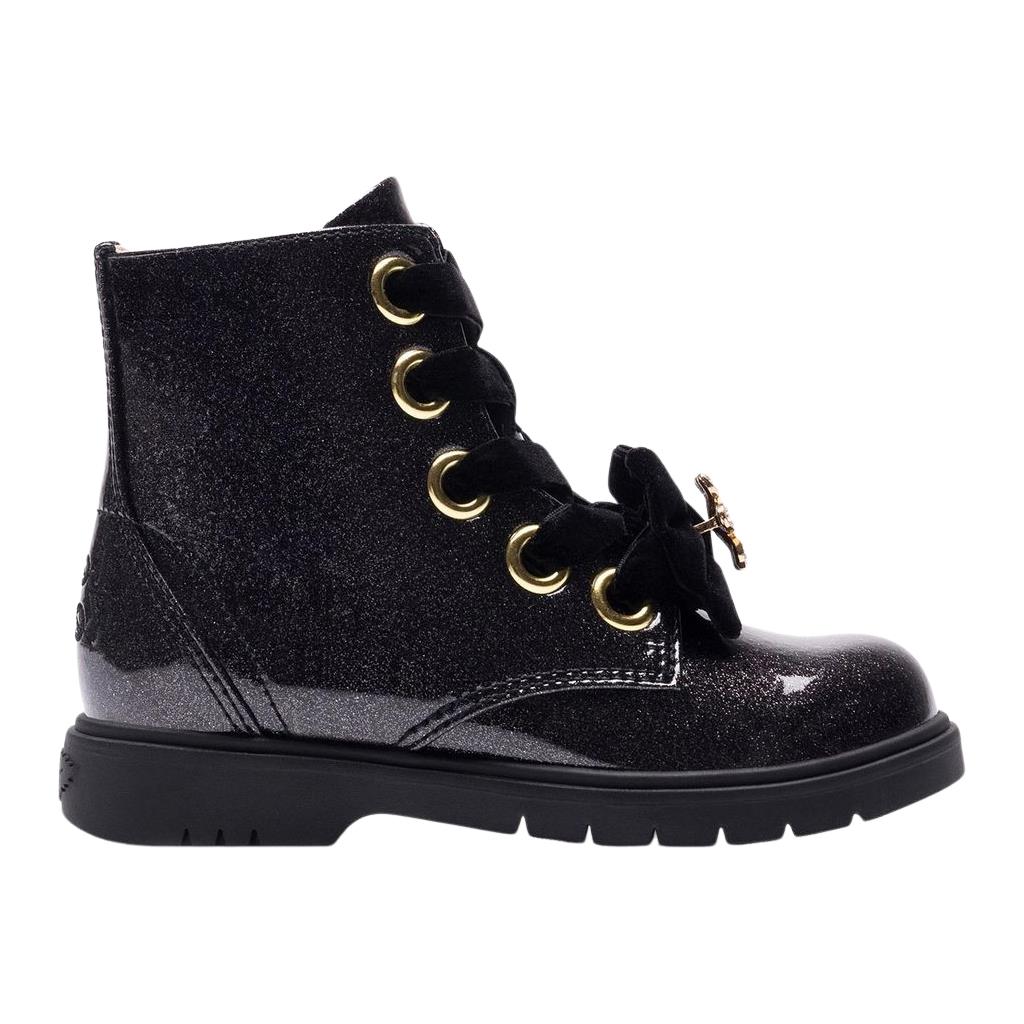 Lelli Kelly LK4331 Fior Di Focco Black Diamante Glitter Ankle Boots with Luna Butterfly