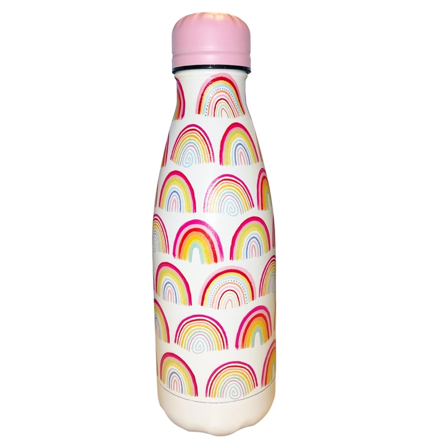 Girls Metal Water Bottle 350ml Back to School Rainbows  one supplied