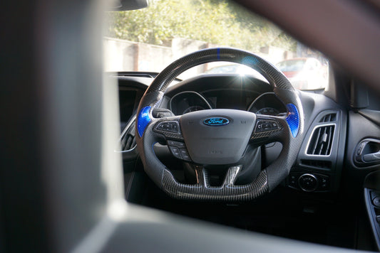 Ford Focus MK3.5 Base / ST / RS Carbon Fibre Steering Wheel (Custom 2014 - 2018)
