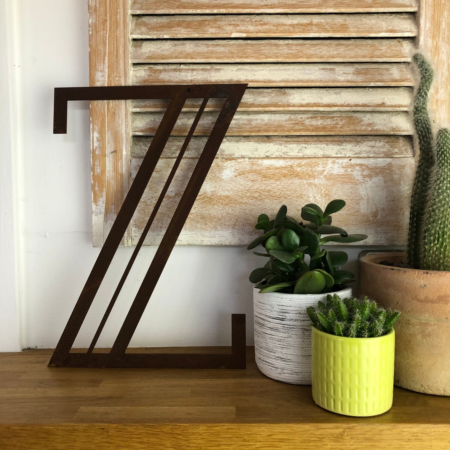 Rustic Art Deco Rusty Metal Alphabet Letters – Home & Garden A-Z 0-9