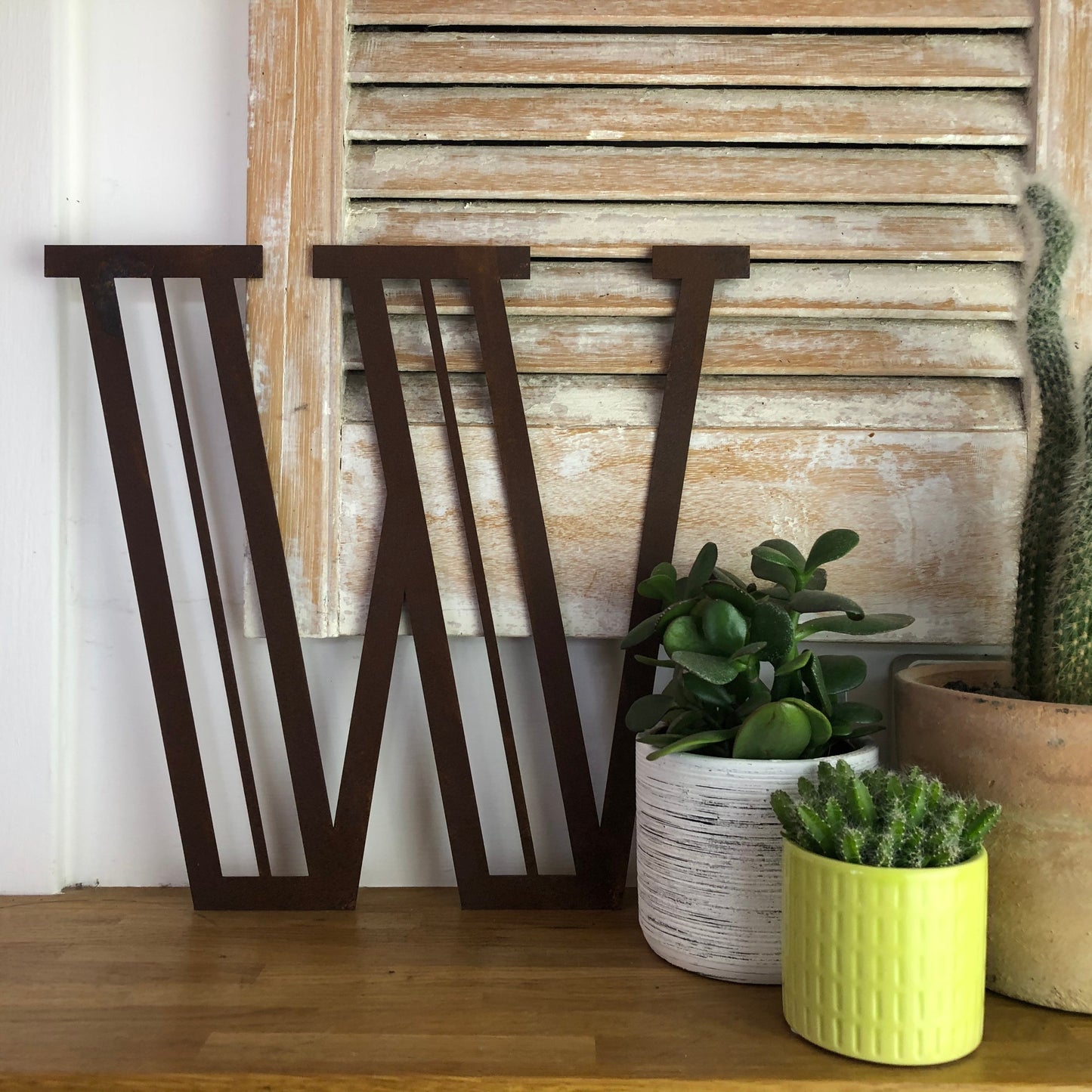 Rustic Art Deco Rusty Metal Alphabet Letters – Home & Garden A-Z 0-9