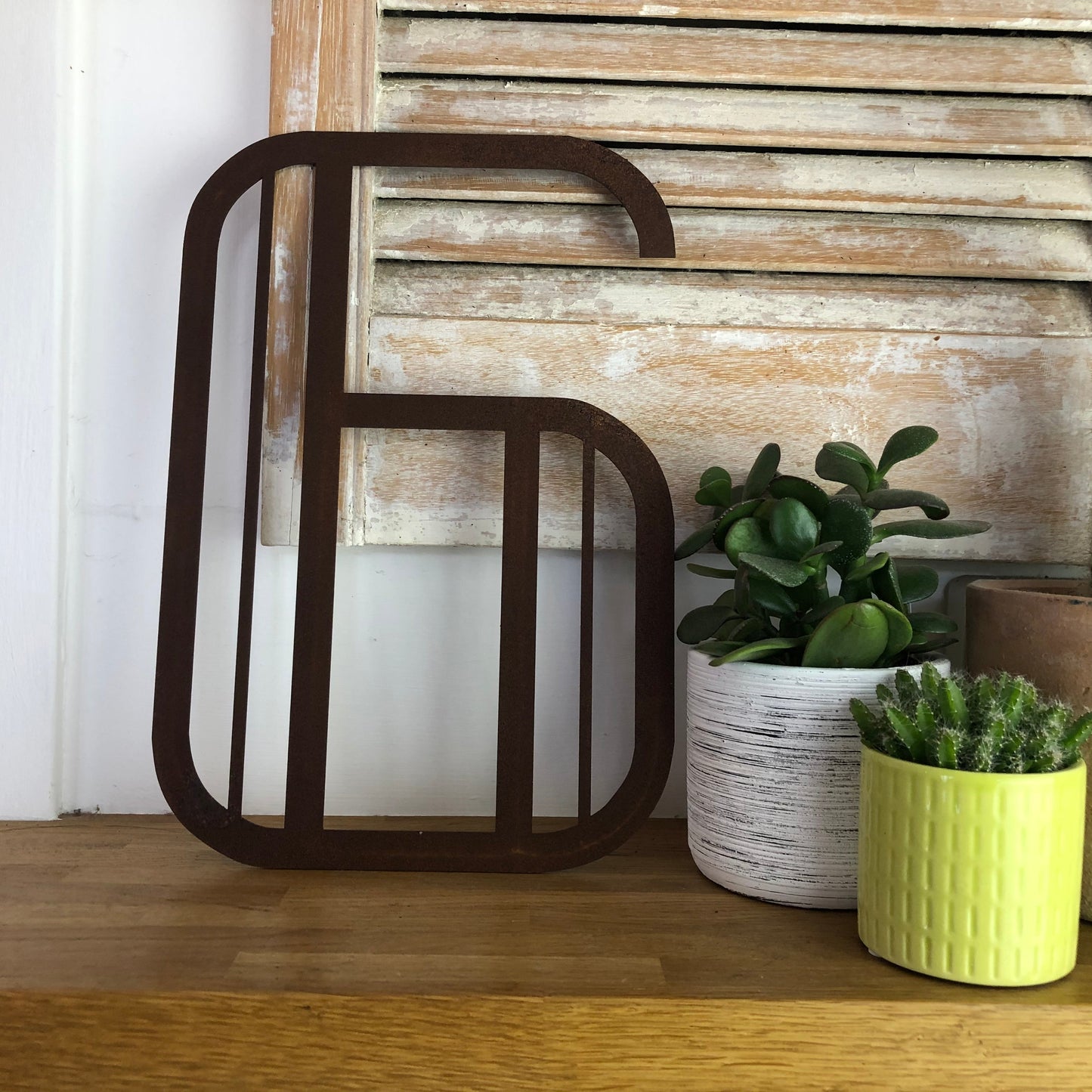 Rustic Art Deco Rusty Metal Alphabet Letters – Home & Garden A-Z 0-9