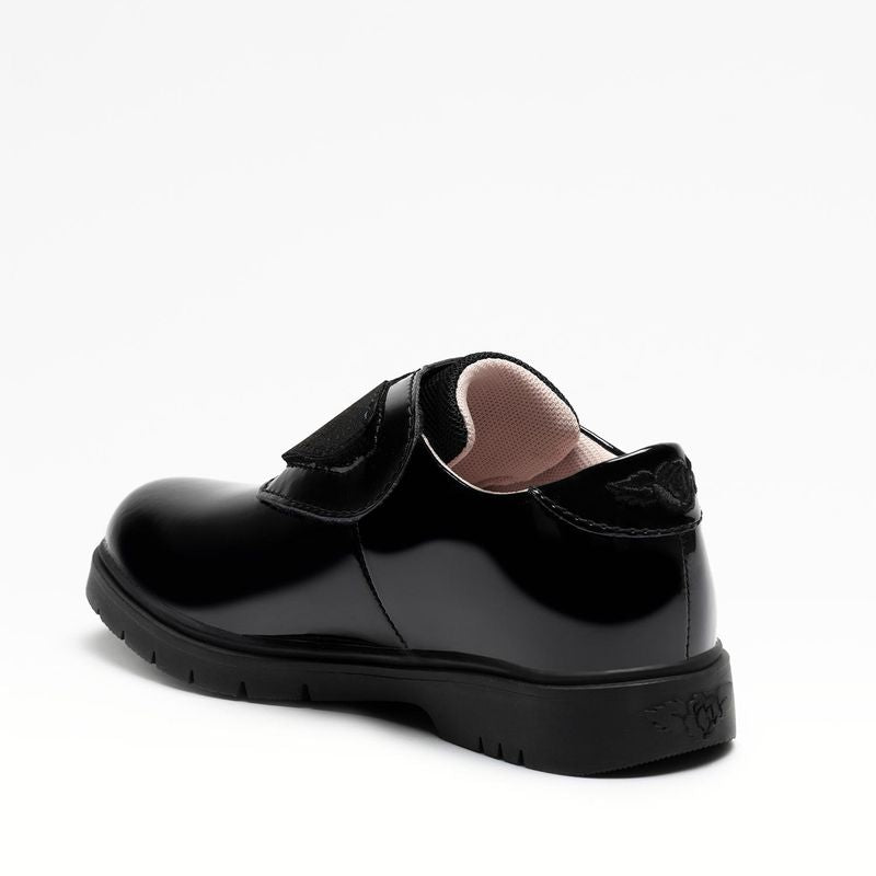 Lelli Kelly Ellie Girls Black Patent Scarpa School Shoes Velcro Changeable Panels LKSA8940CVR