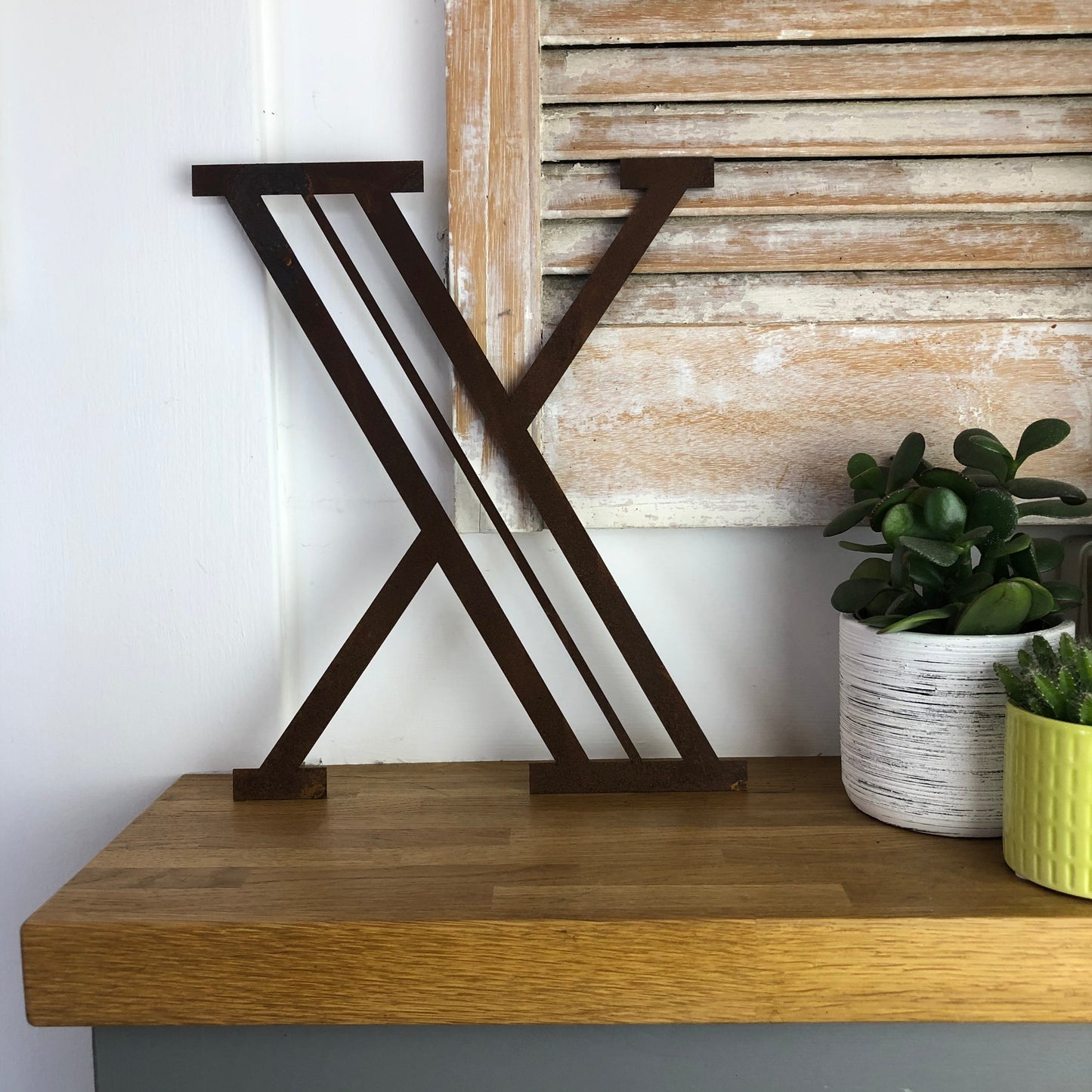 Rustic Art Deco Rusty Metal Alphabet Letters – Home & Garden A-Z 0-9