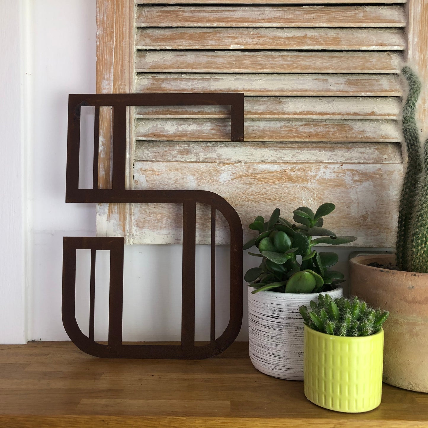 Rustic Art Deco Rusty Metal Alphabet Letters – Home & Garden A-Z 0-9