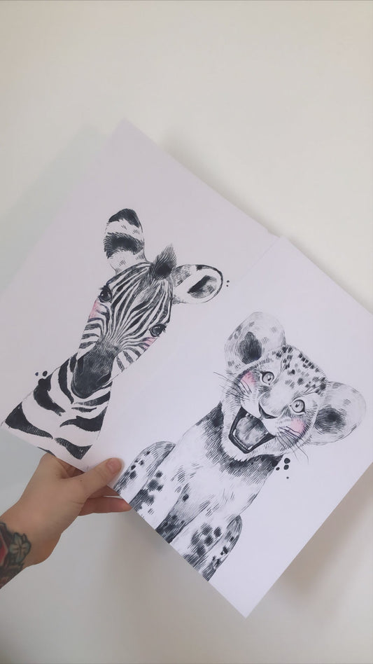 Lion Nursery Children's Room Wall Decor Print - Lion Only