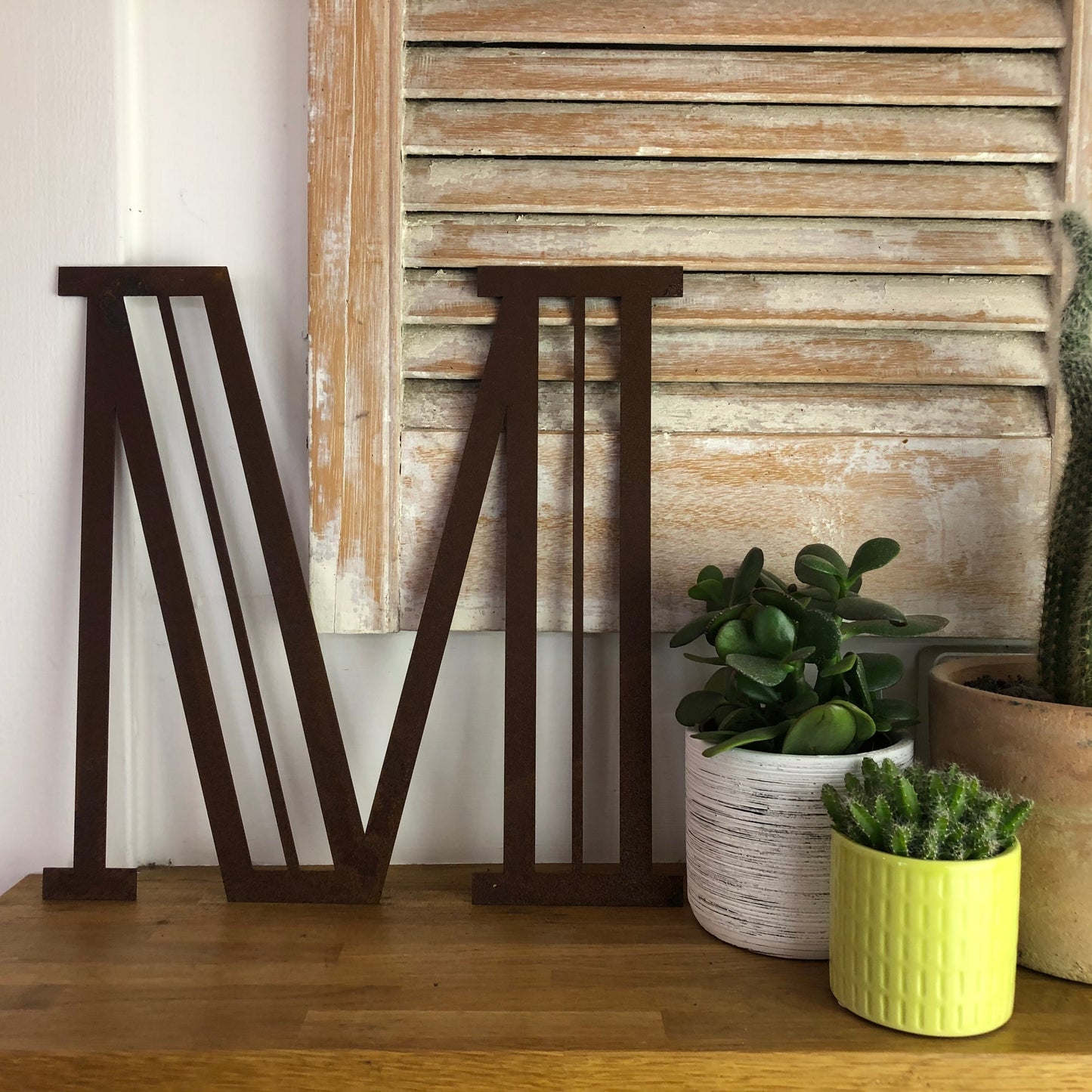 Rustic Art Deco Rusty Metal Alphabet Letters – Home & Garden A-Z 0-9