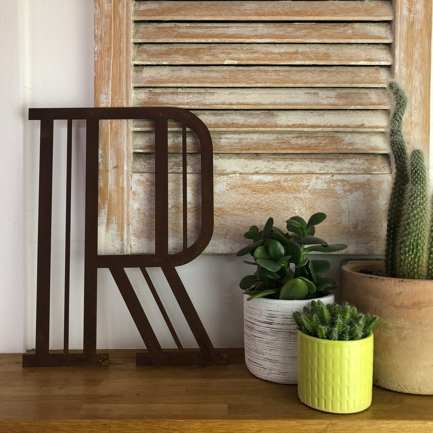Rustic Art Deco Rusty Metal Alphabet Letters – Home & Garden A-Z 0-9