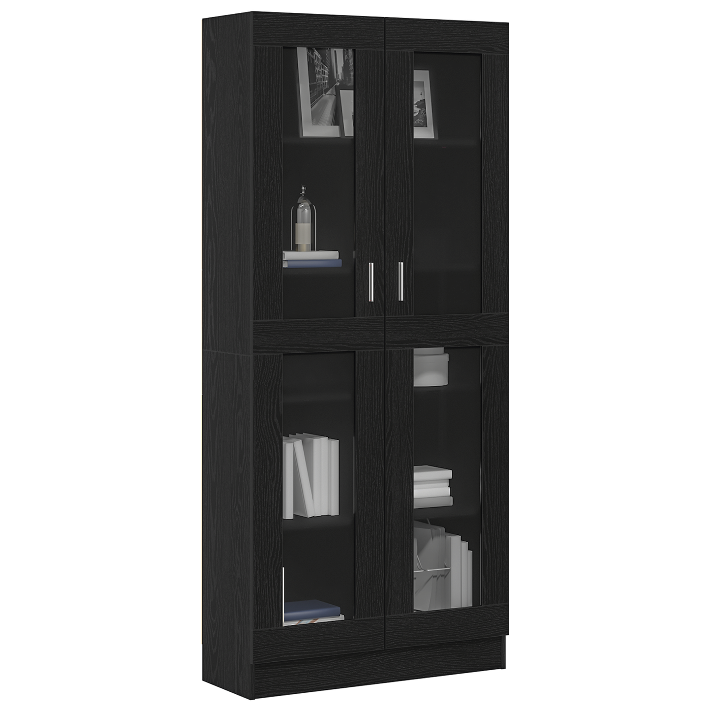 Book Cabinets - 2 Pack - Black Oak - 82.5 x 30.5 x 185 cm - Engineered Wood