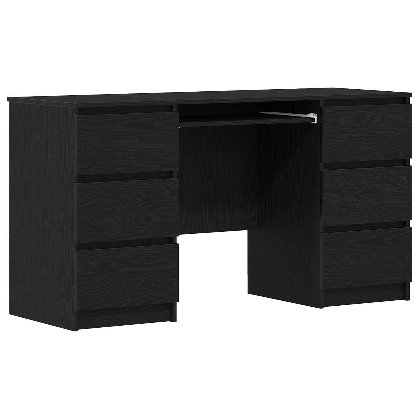 Desks 2 pcs Black Oak 140x50x76 cm Engineered Wood