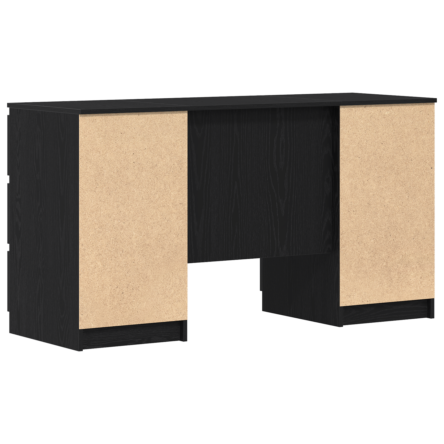 Desks 2 pcs Black Oak 140x50x76 cm Engineered Wood