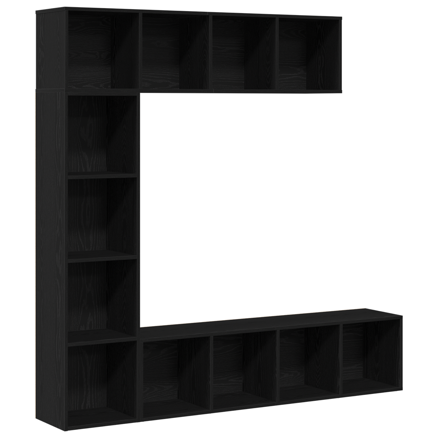 Bookshelves 3 pcs Black Oak 36x30x143 cm Engineered Wood