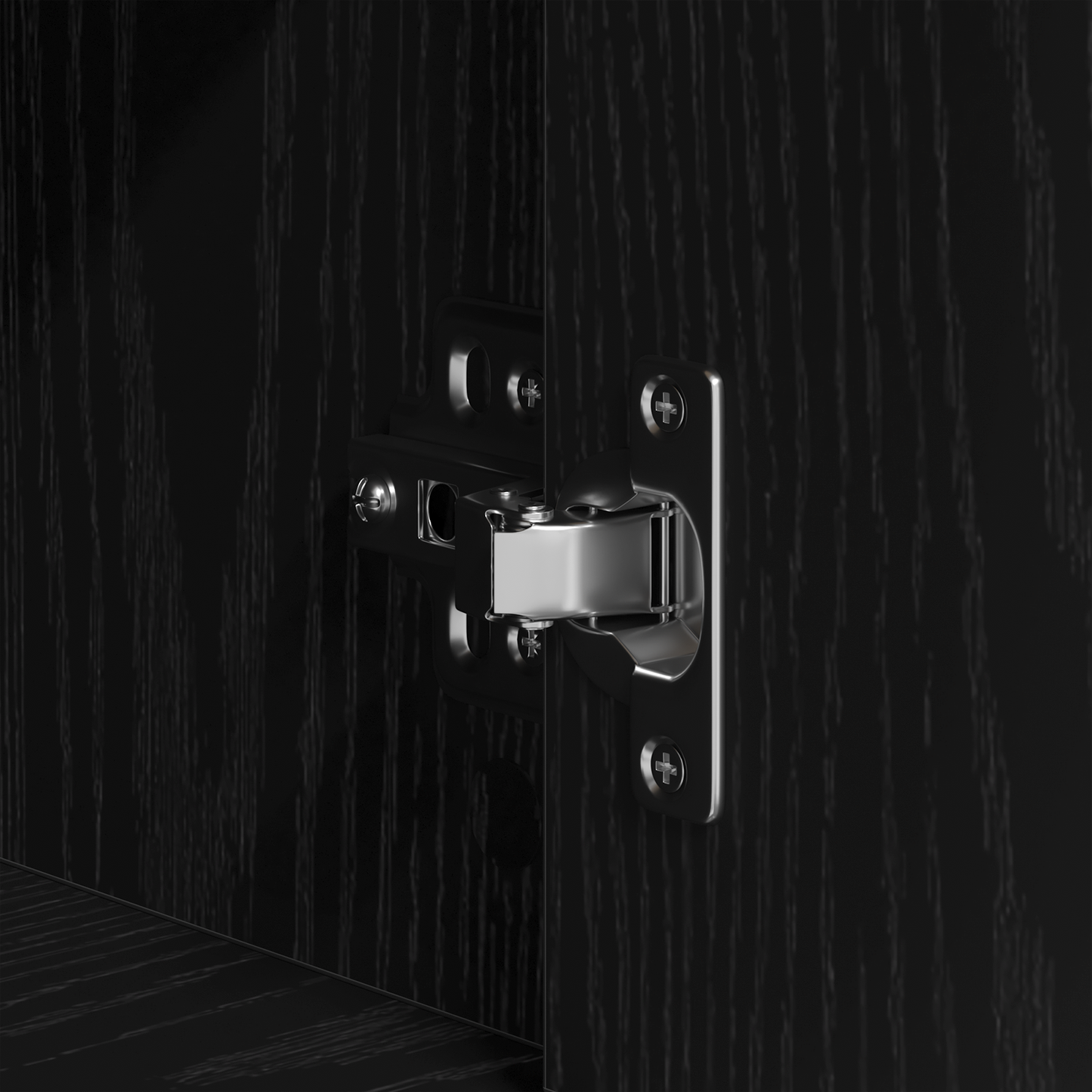 Highboard Black Oak Engineered Wood