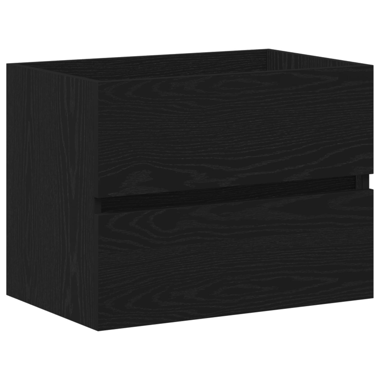 Sink Cabinet with Built-in Basin Black Oak Engineered Wood