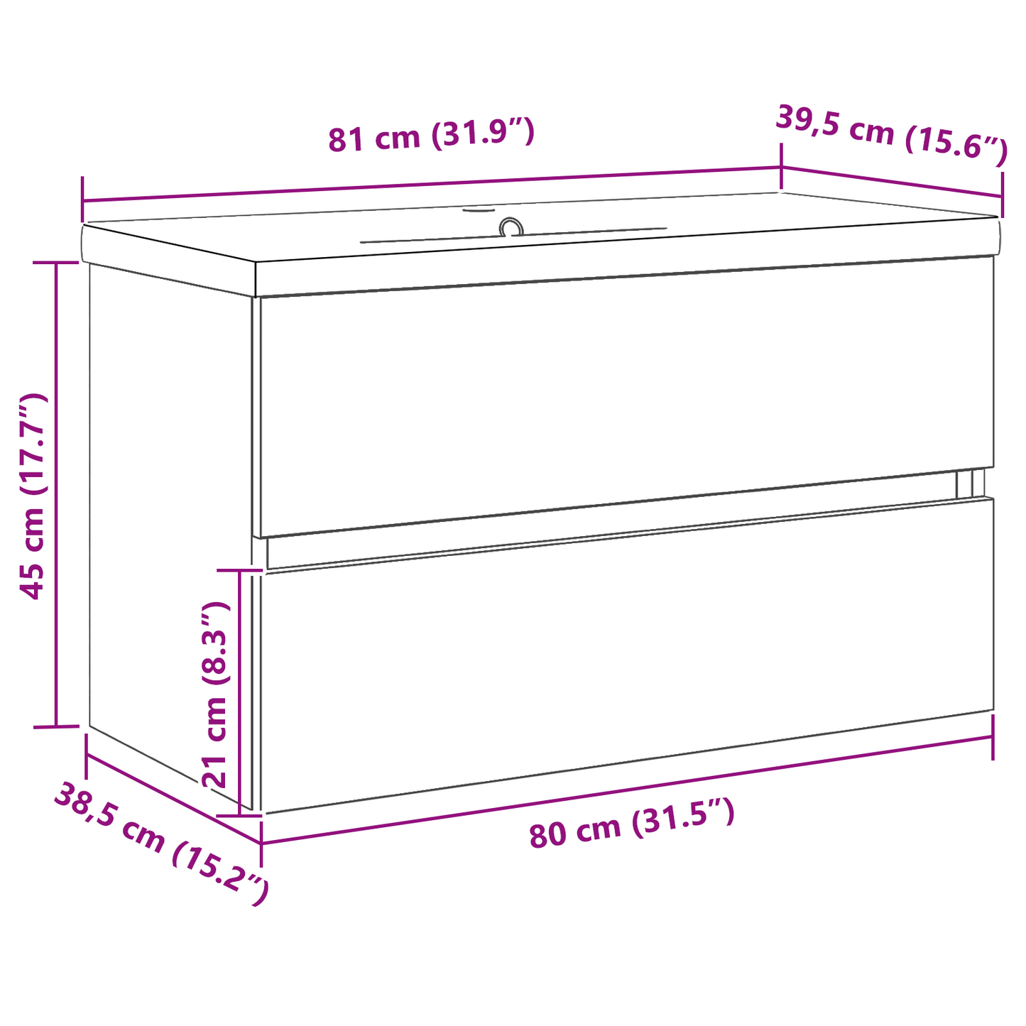 Sink Cabinet with Built-in Basin Black Oak Engineered Wood