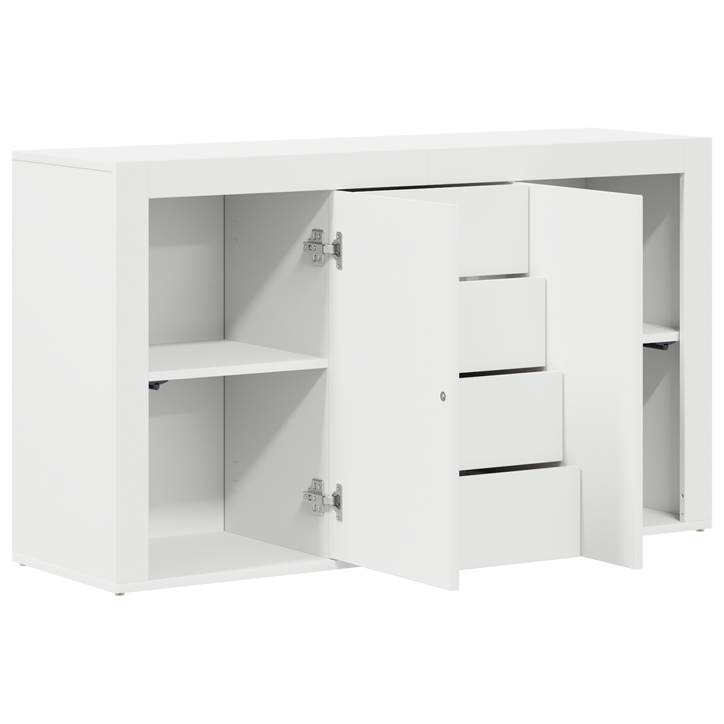 White Sideboard White Wood 120 x 36 x 69 cm Storage