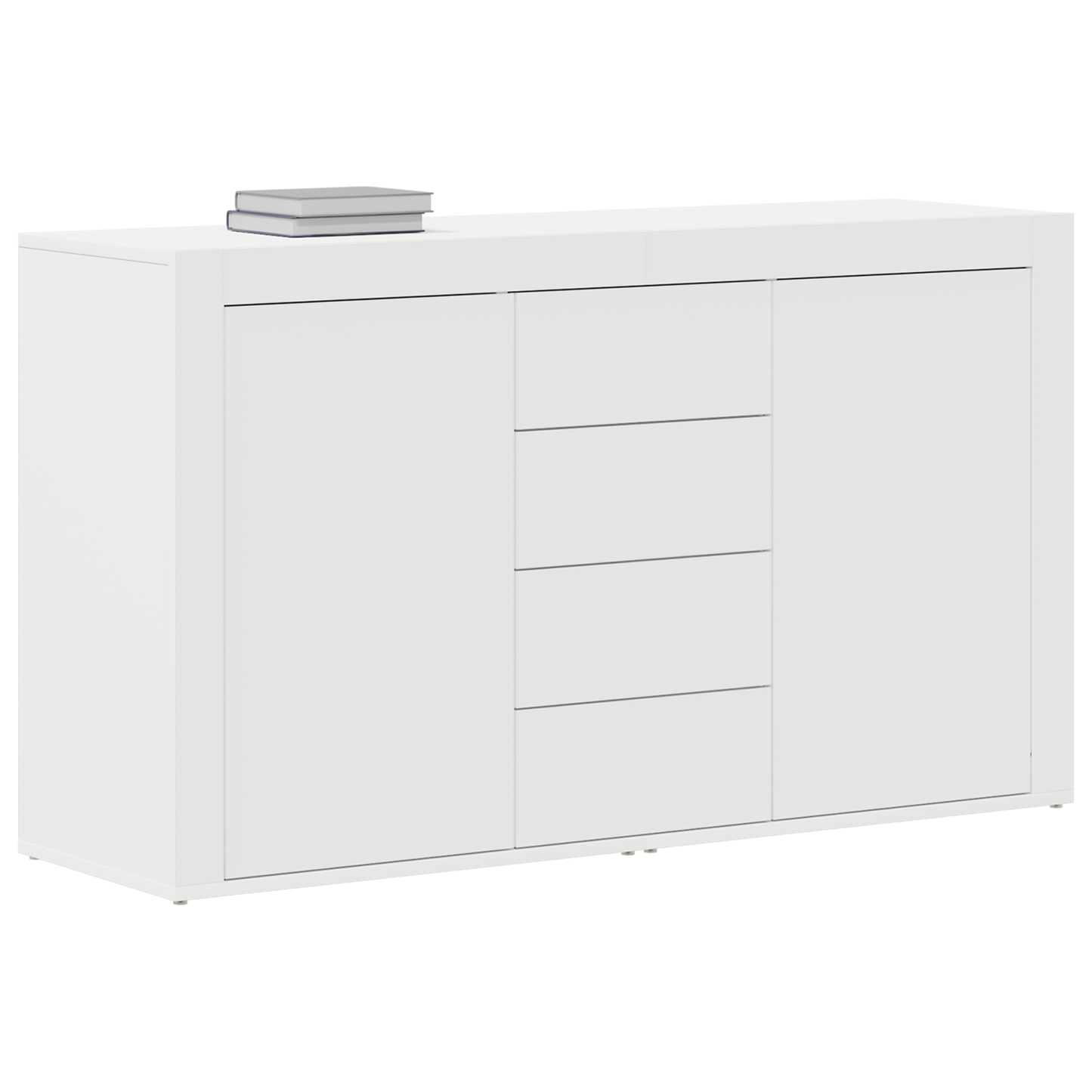 White Sideboard White Wood 120 x 36 x 69 cm Storage