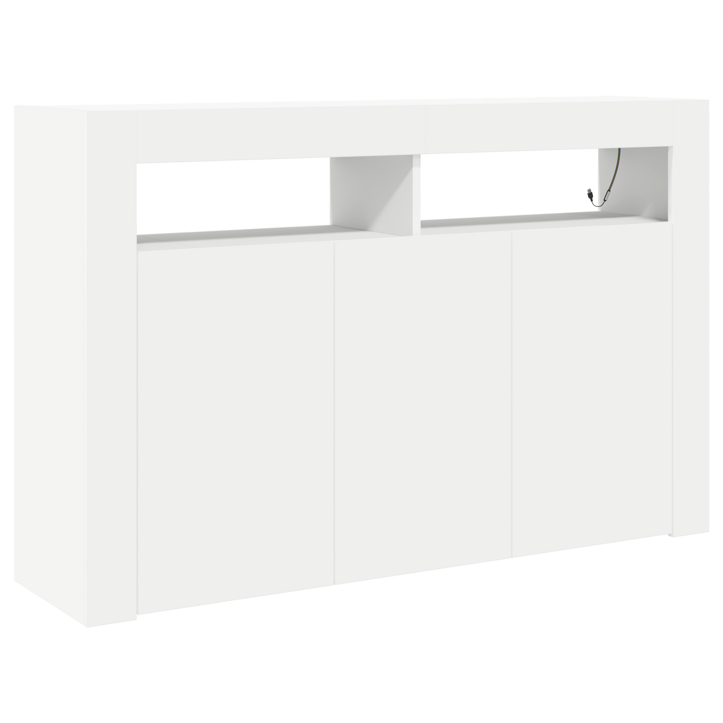 White Sideboard White Engineered wood 116 x 30 x 75 cm Modern