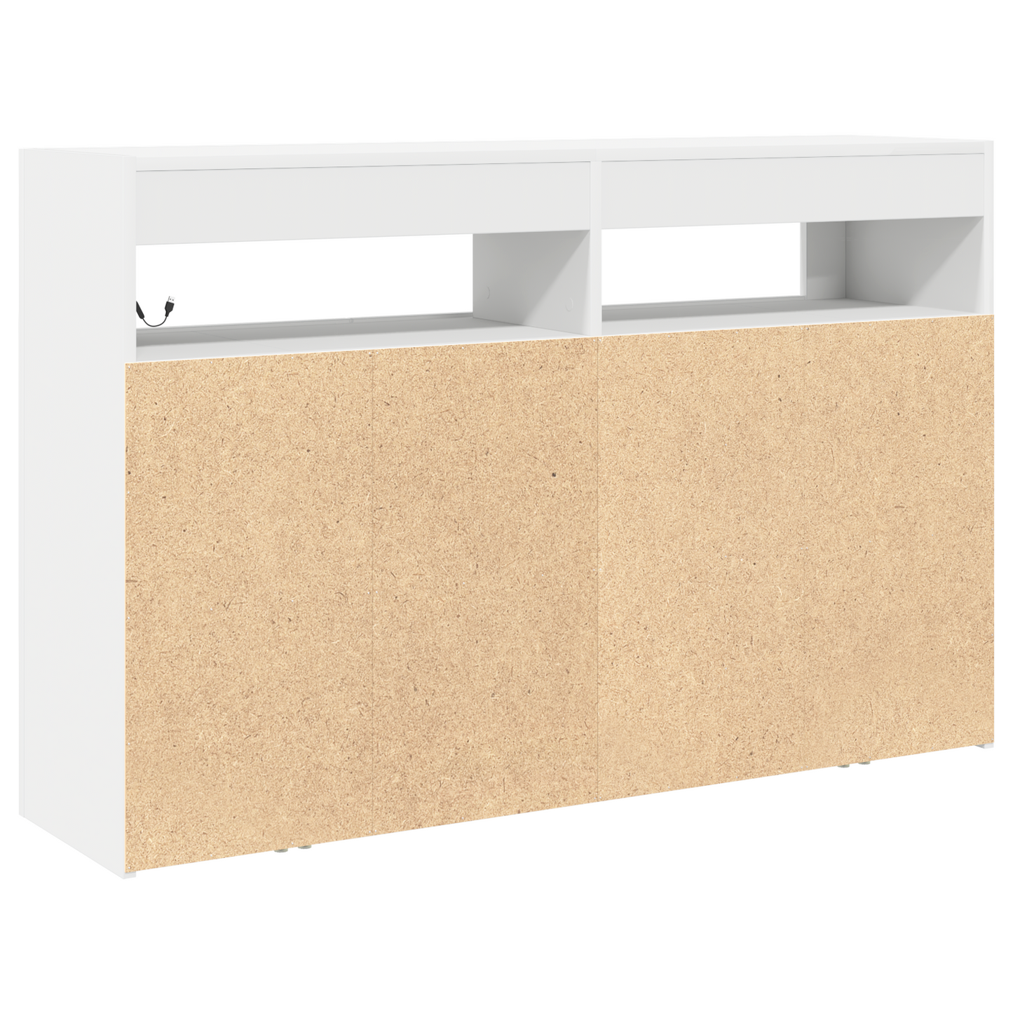 White Sideboard White Engineered wood 116 x 30 x 75 cm Modern