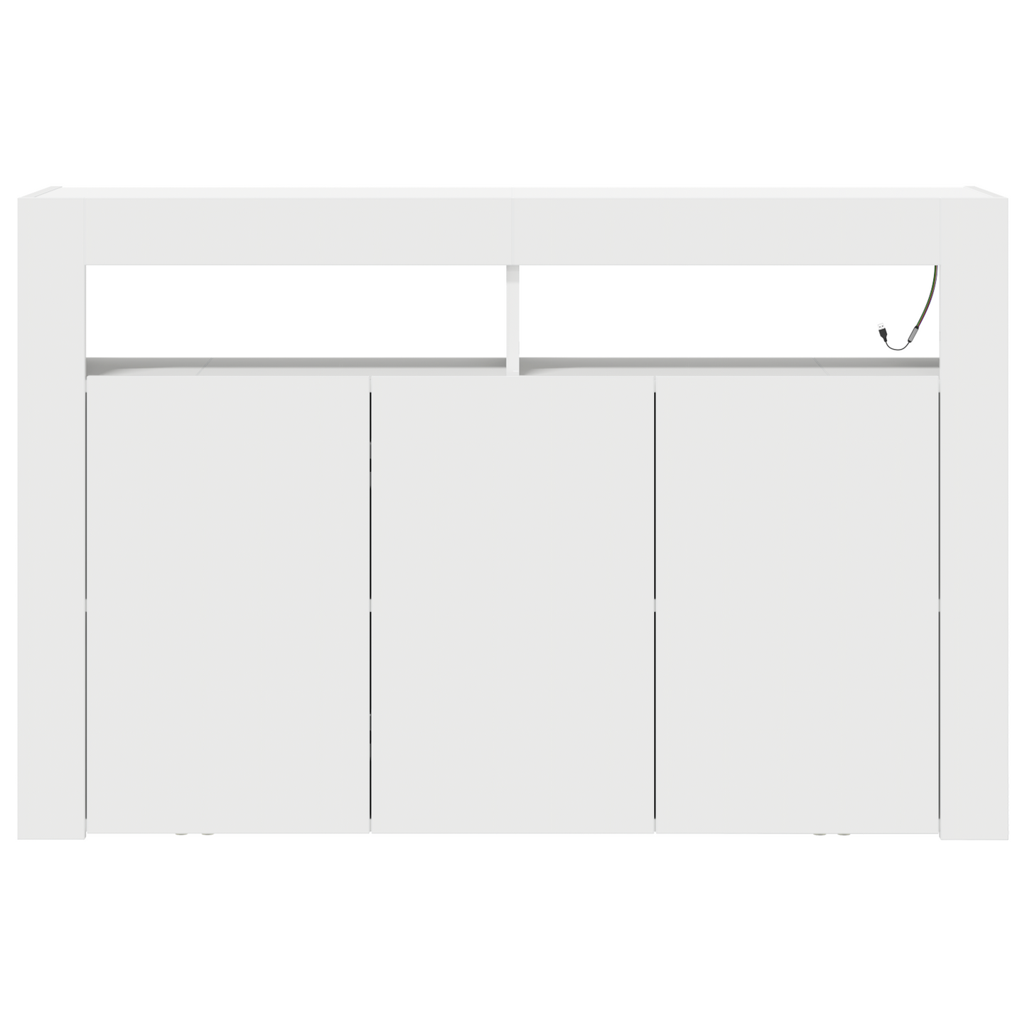 White Sideboard White Engineered wood 116 x 30 x 75 cm Modern