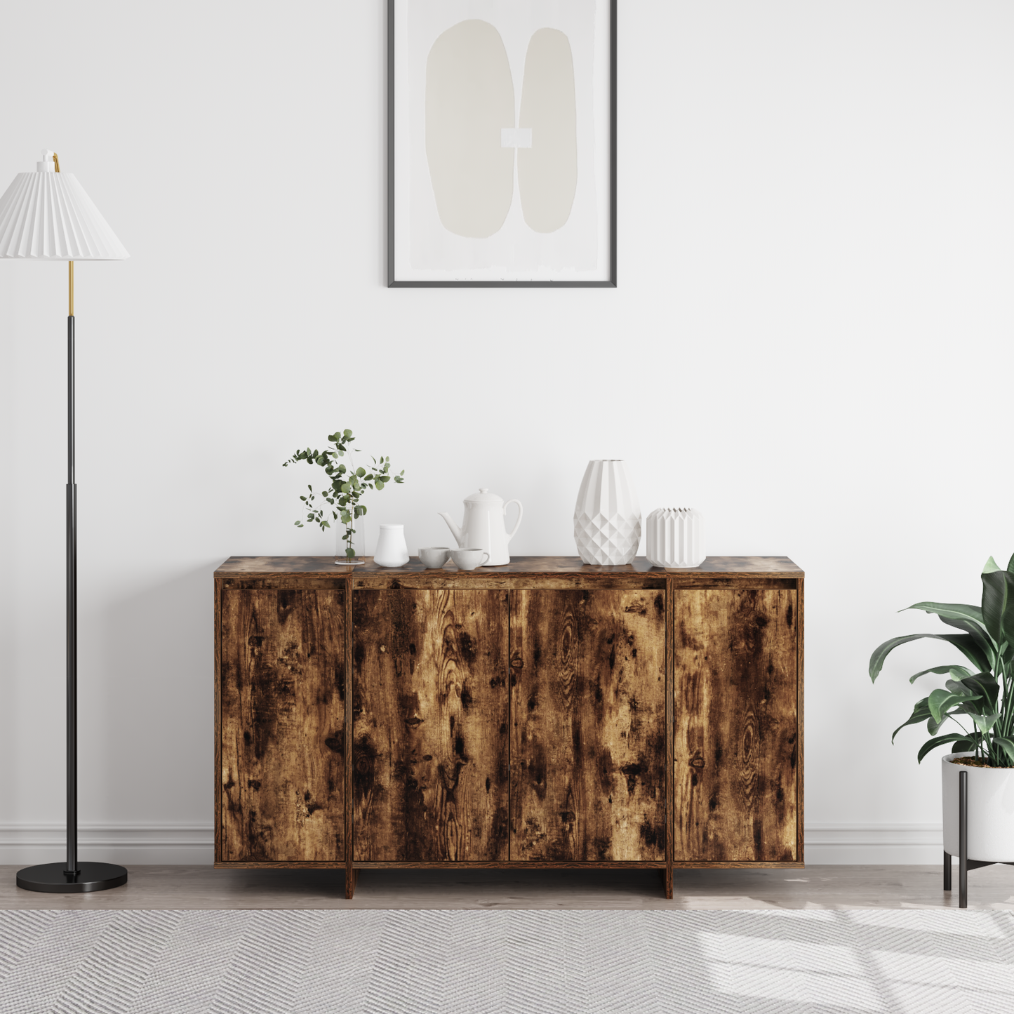 Smoked Oak Sideboard Smoked oak Wood 135 x 41 x 75 cm Storage