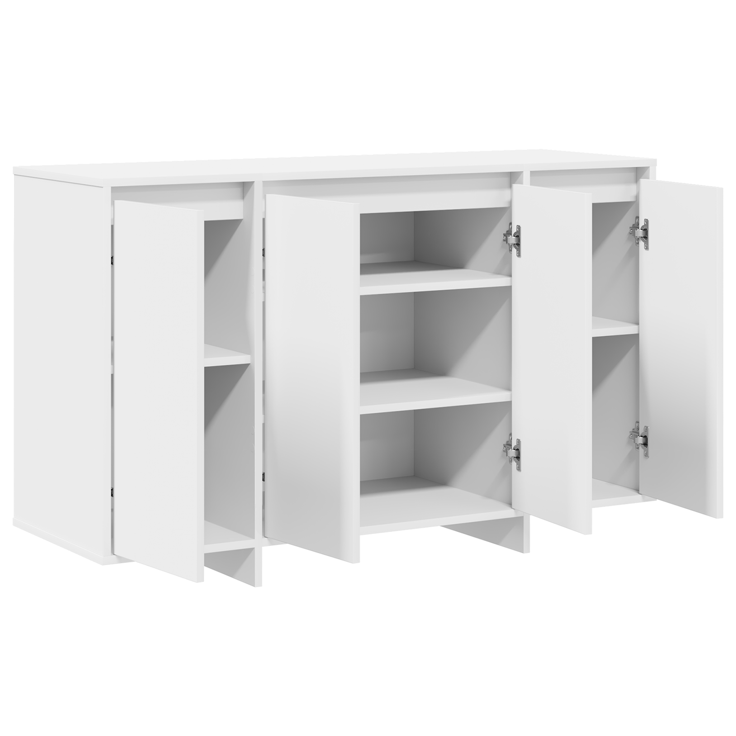 White Sideboard White Engineered Wood 120 x 41 x 75 cm