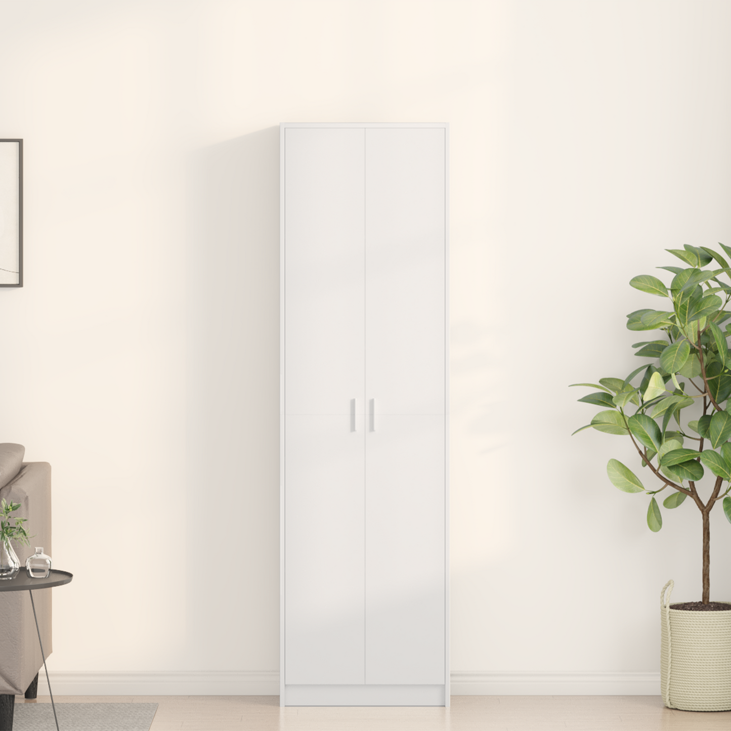Wardrobe White 55x25x189 cm Engineered Wood