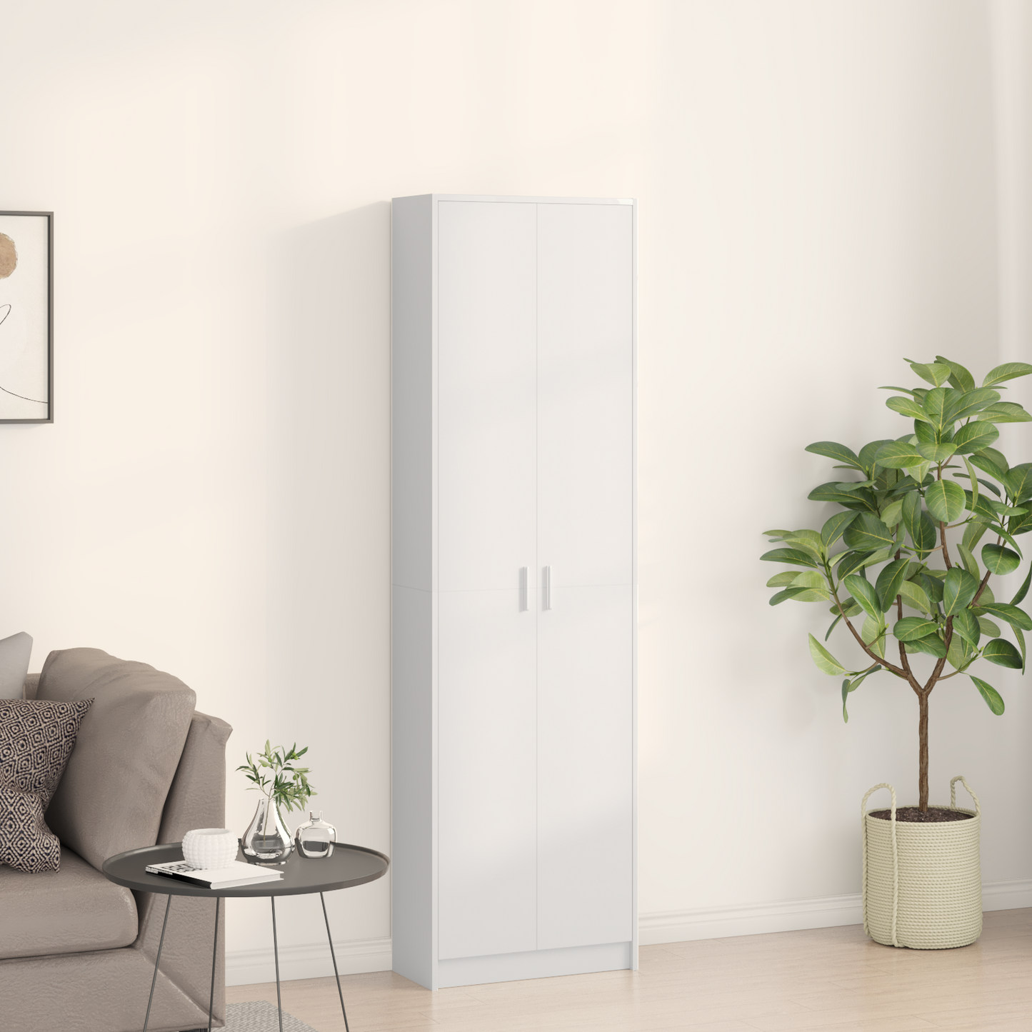 Wardrobe White 55x25x189 cm Engineered Wood