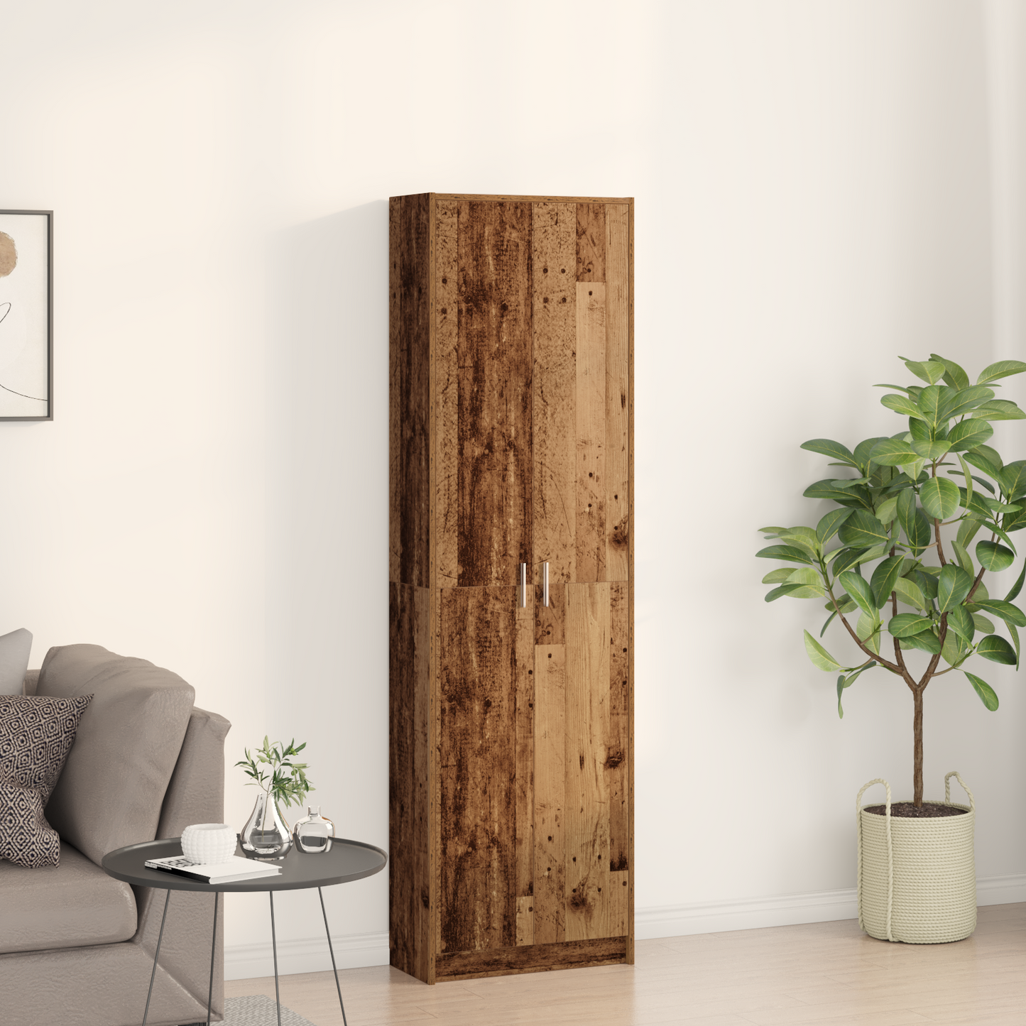 Wardrobe Old Wood 55x25x189 cm Engineered Wood