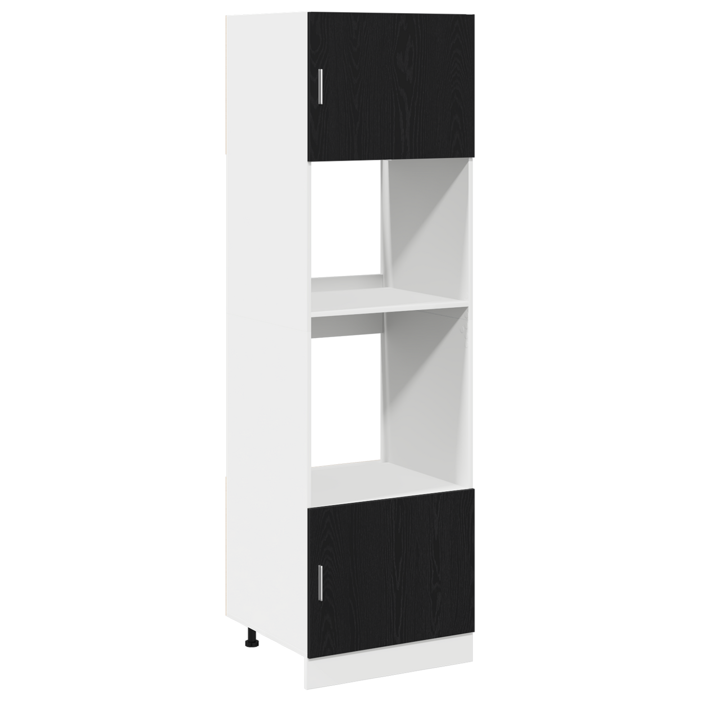 Kitchen Cabinet Black oak Engineered wood 60 x 57 x 207 cm