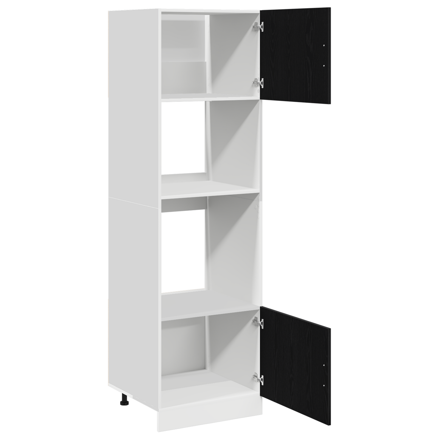 Kitchen Cabinet Black oak Engineered wood 60 x 57 x 207 cm