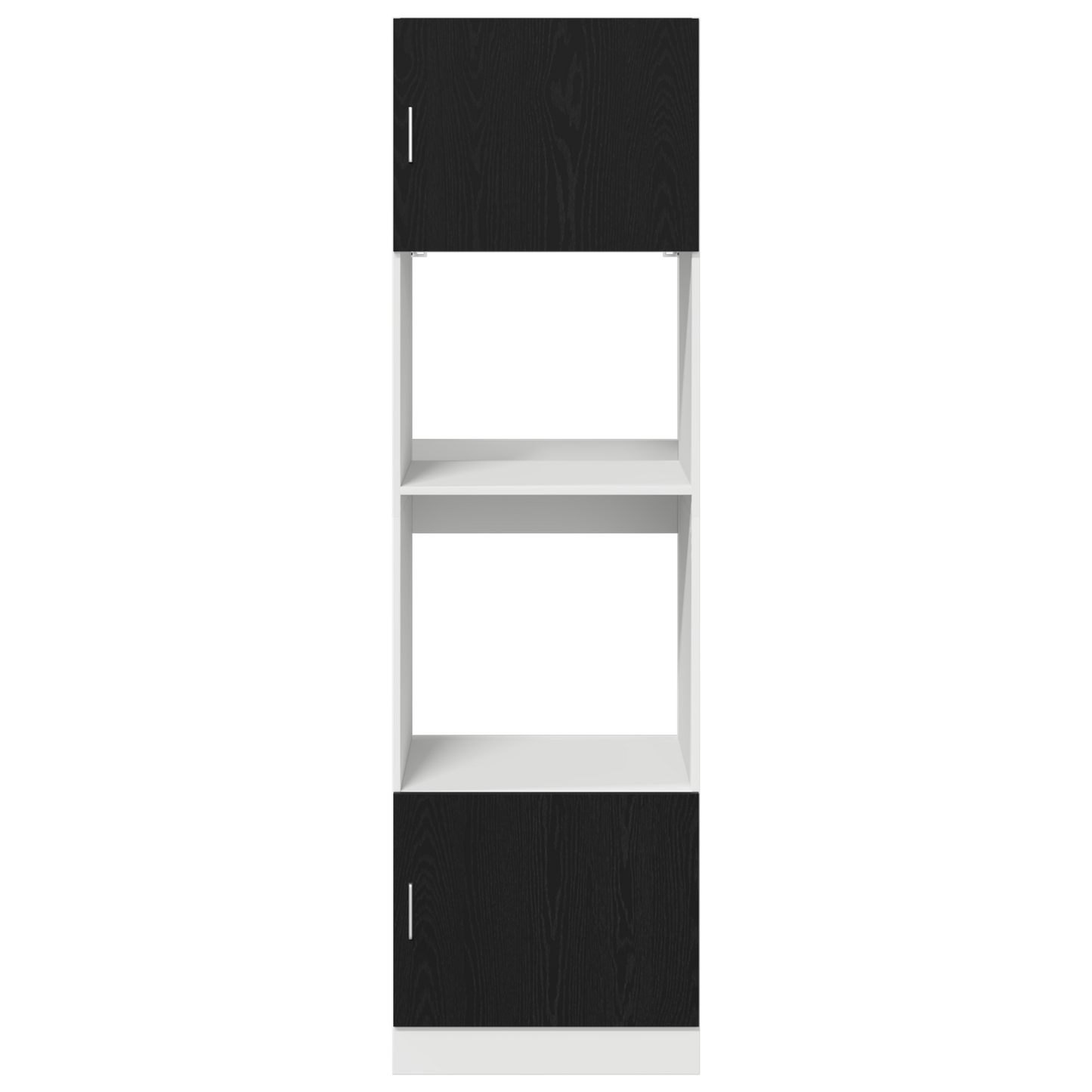 Kitchen Cabinet Black oak Engineered wood 60 x 57 x 207 cm