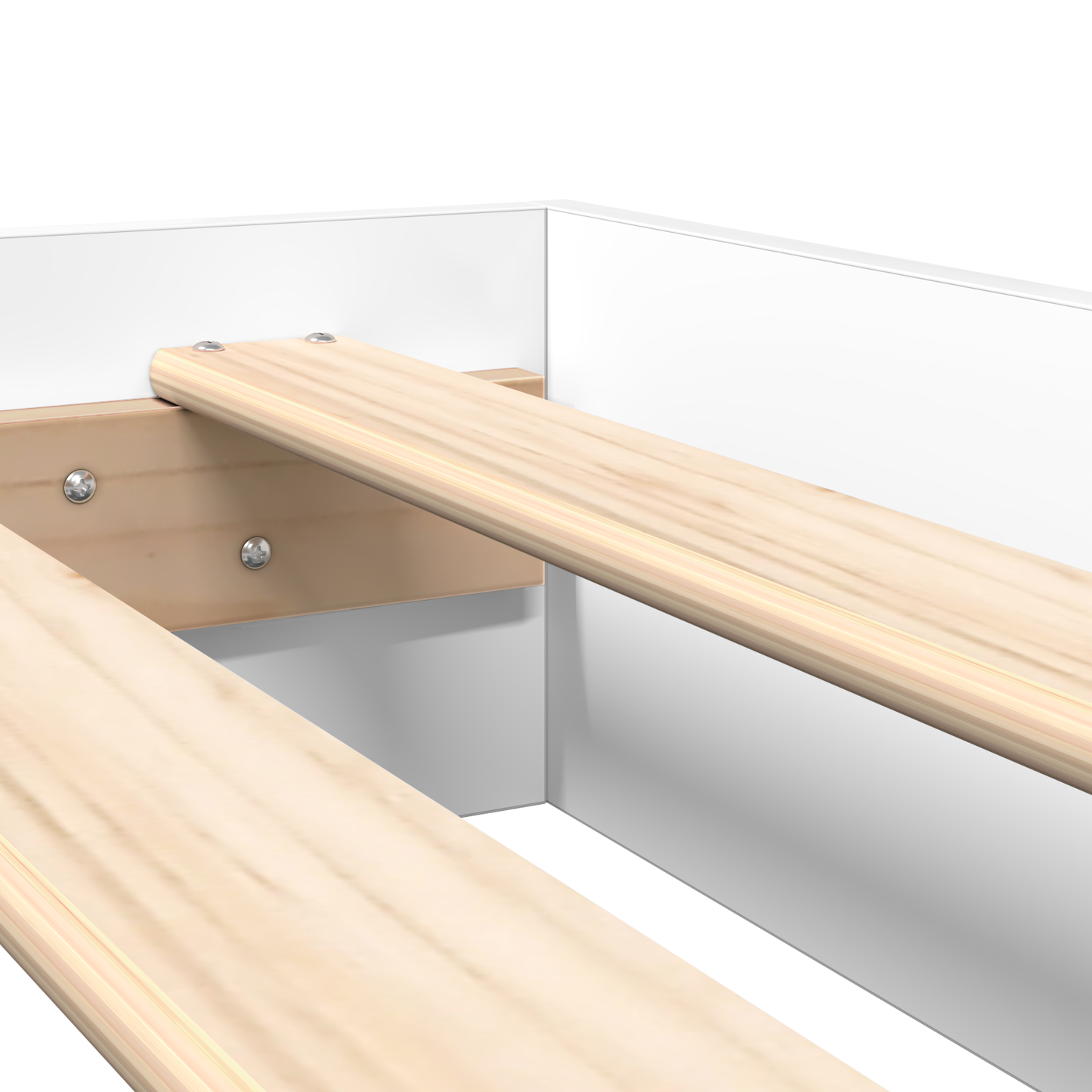 Bookcase Bed White 100x200 cm Engineered Wood