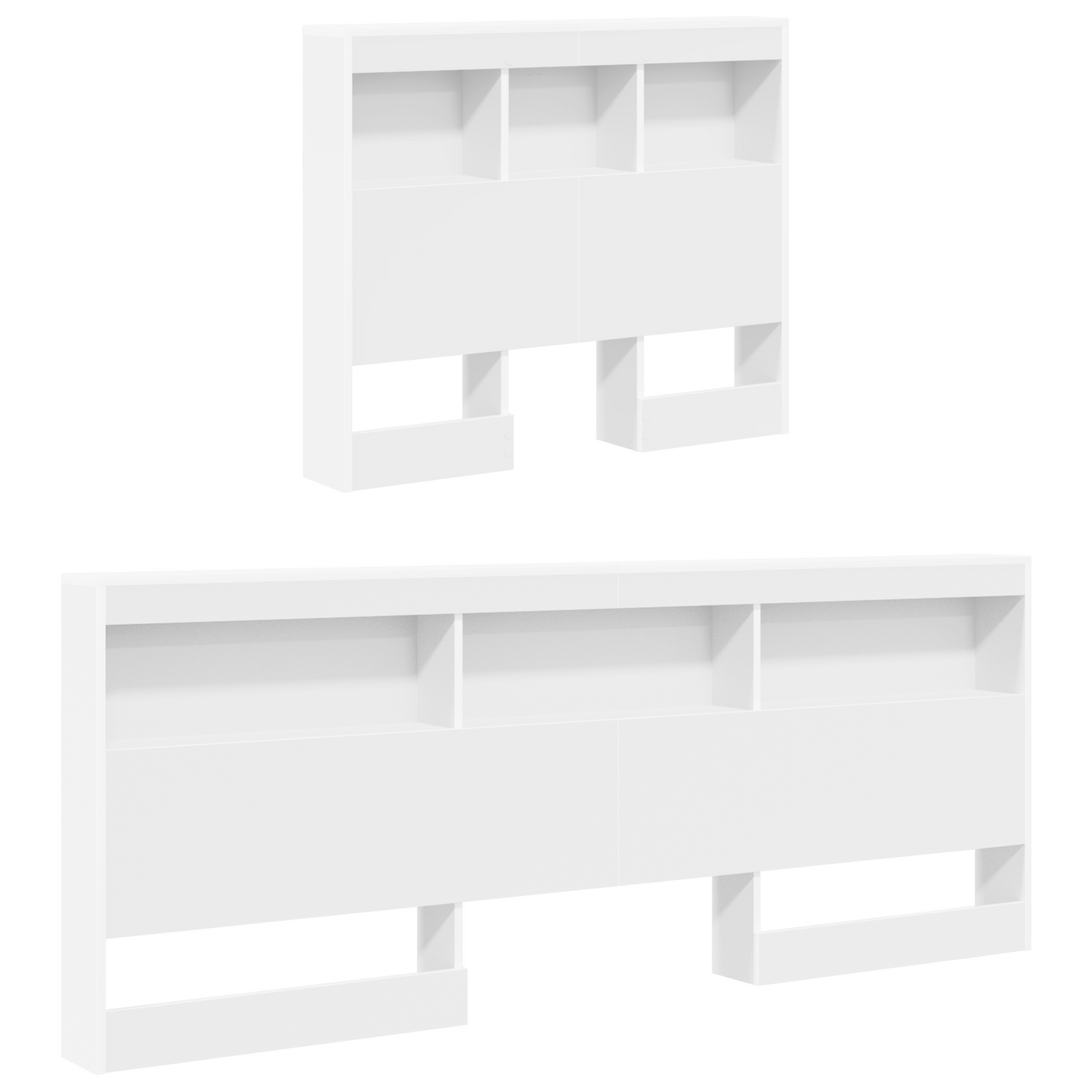 Bookcase Bed White 100x200 cm Engineered Wood