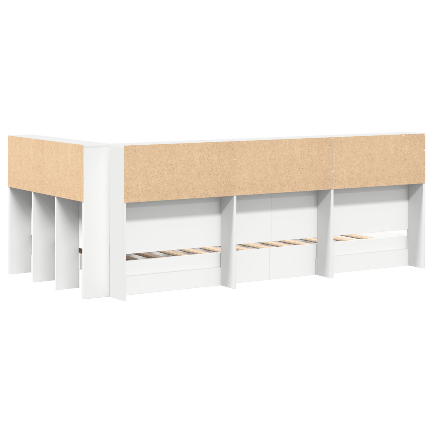 Bookcase Bed White 100x200 cm Engineered Wood