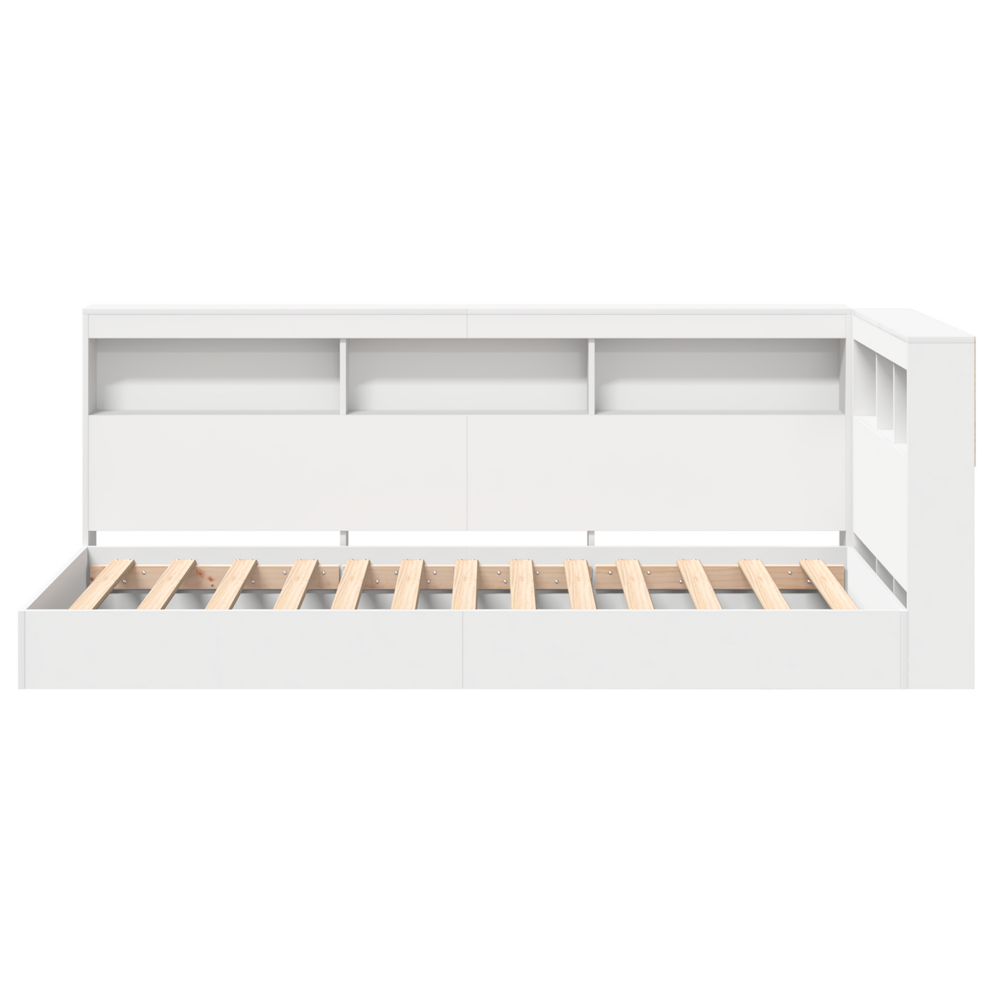 Bookcase Bed White 100x200 cm Engineered Wood