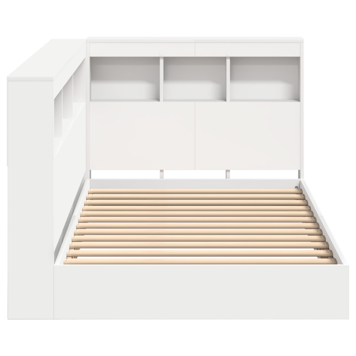 Bookcase Bed White 100x200 cm Engineered Wood