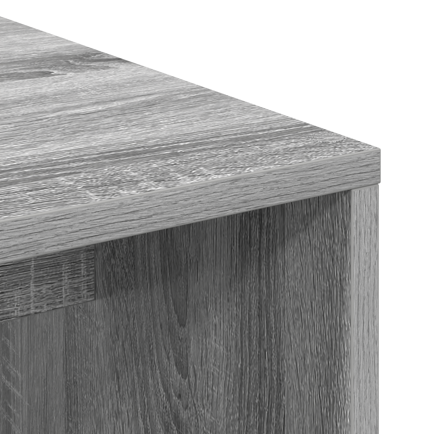 Desk with Storage Grey Sonoma Engineered Wood
