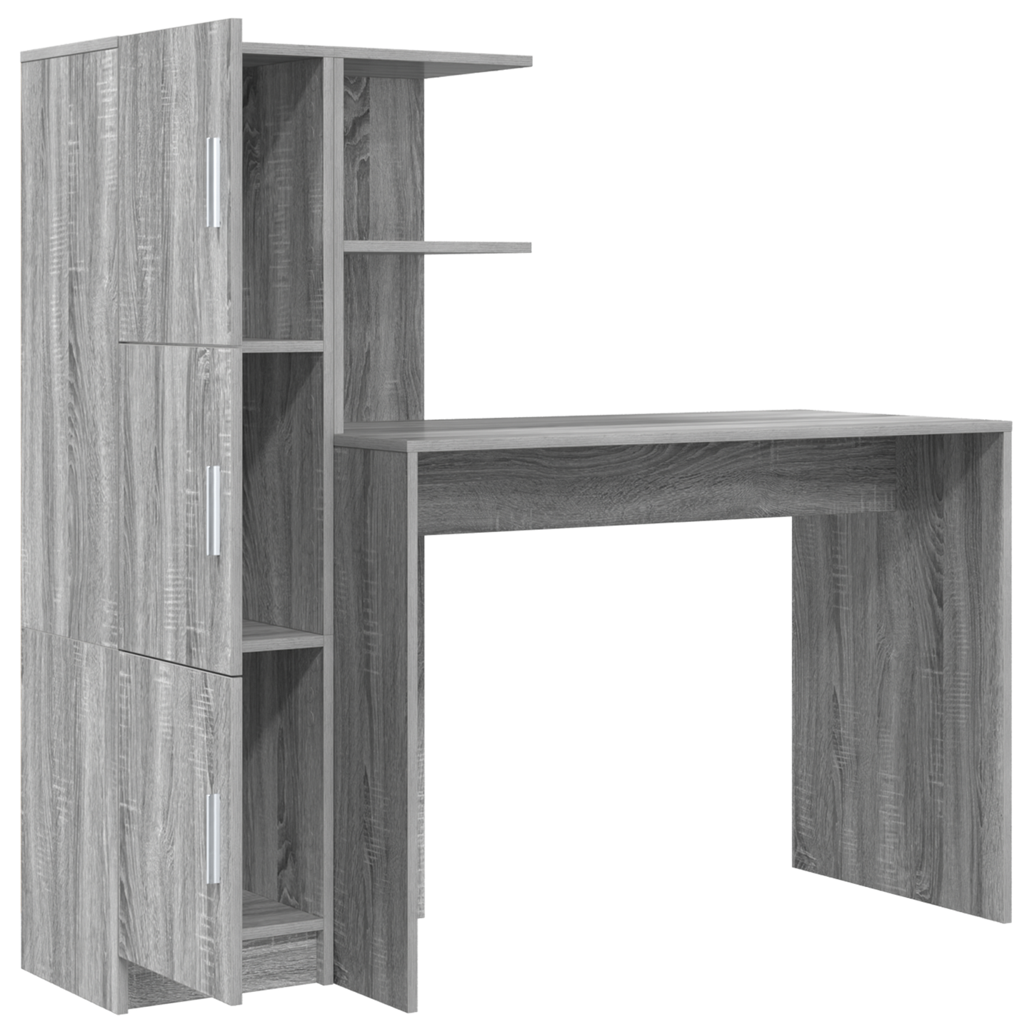 Desk with Storage Grey Sonoma Engineered Wood