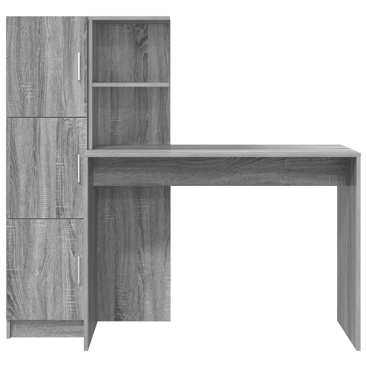 Desk with Storage Grey Sonoma Engineered Wood